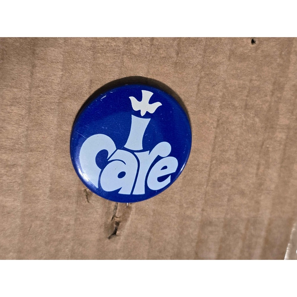 Vintage Blue And White Dove I Care Campaign Cause Pinback Button B45 - Picture 3 of 6